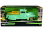 1950 Chevrolet 3100 Pickup Truck Lowrider Light Green with Gold Wheels "Lowriders" Series 1/24 Diecast Model Car by Maisto