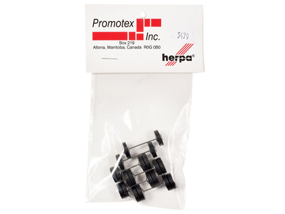 Planetary Hubs Wheel Set (2 Front and 4 Rear) 1/87 (HO) Plastic Model by Promotex