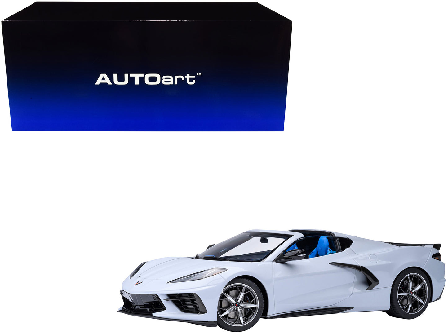 2020 Chevrolet Corvette C8 Stingray Ceramic Matrix Gray Metallic 1/18 Model Car by Autoart