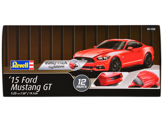 Level 2 Easy-Click Model Kit 2015 Ford Mustang GT 1/25 Scale Model by Revell