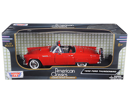 1956 Ford Thunderbird Red 1/18 Diecast Model Car by Motormax