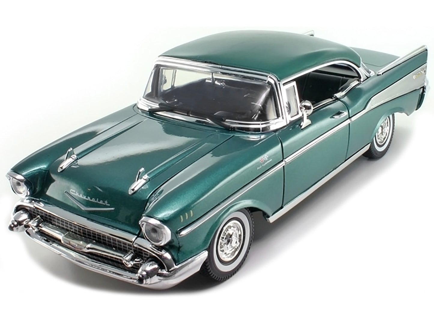 1957 Chevrolet Bel Air Hard Top Green 1/18 Diecast Model Car by Motormax