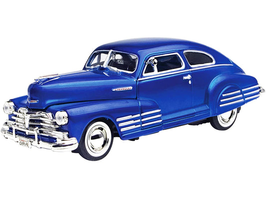 1948 Chevrolet Aerosedan Fleetline Blue 1/24 Diecast Model Car by Motormax